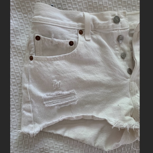 White Levi's 501 Size W27 from Free People - Picture 5 of 12
